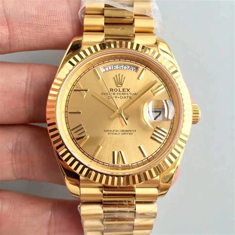 rolex gold band replica|rolex knockoff watches day date.